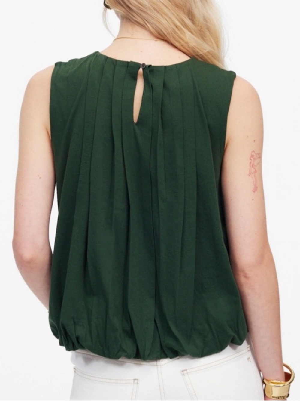 Madewell - Sleeveless Crewneck Bubble Top - Picture 2 of 3